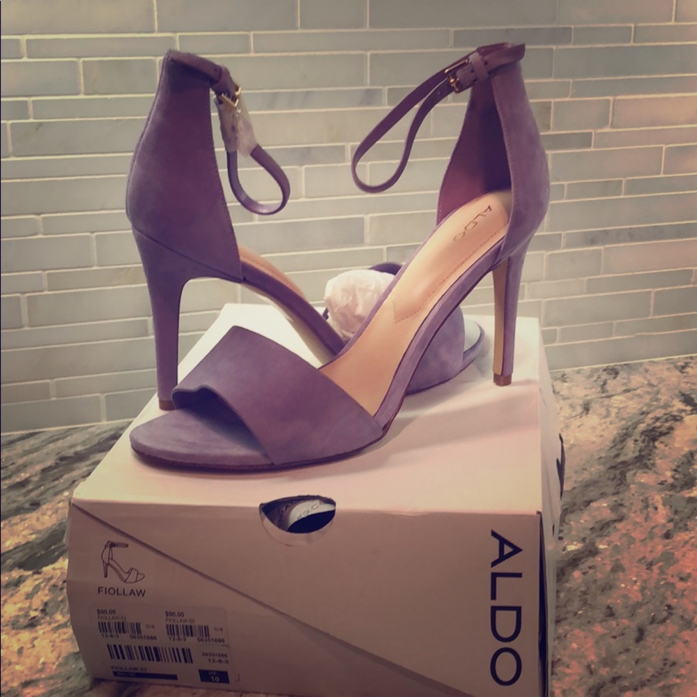 Lavender 3 inch heeled sandals